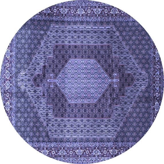 Ahgly Company Indoor Round Persian Blue Traditional Area Rugs, 6' Round