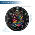 thumbnail image 3 of Voice Activated Clock with Glow Light 12 Inch Large Silent Wall Clock Battery Operated for Home Decor Dog Riding on A Skateboard, 3 of 8