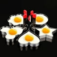 thumbnail image 3 of Fried Egg Mold Creative Shape Non-Stick Ergonomic Handle High Durability Clean Easily Corrosion Resistant Stainless-Steel Different Shaped Egg Pancake Ring Mold Home Supplies, 3 of 7
