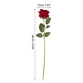 thumbnail image 2 of Uxcell 12 Piezas Rosas Artificiales Rojo Vino, Rosa de Terciopelo de Toque Real con Tallos, 2 of 6