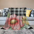 thumbnail image 5 of FCXZI Fuzzy Fluffy Soft Cozy Blanket Flowers Durable Flannel Blanket 60*80in, 5 of 7