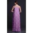 thumbnail image 4 of Bimba Améthyste2 Feuilles Florales et Renoncules Imprimées Vêtements de Nuit pour Femmes Longue Robe Maxi à Bretelles Spaghetti Robe de Nuit Grande, 4 of 5