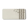 thumbnail image 1 of Nature Computer Mouse Pad, Abstract Wavy Swirled Tree Branches with Leaves and Little Birds Illustration, Rectangle Non-Slip Rubber Mousepad X-Large, 35" x 15", Eggshell Brown, by Ambesonne, 1 of 2