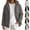 Dark Gray, variant on Women Hooded Puffer Jacket, Zip‑Snap Front Quilted Winter Outerwear, Long Sleeve Warm Loose Padded Outer Coat with Side Pockets for Cold Weather Daily Outdoor Activities Dark Gray L