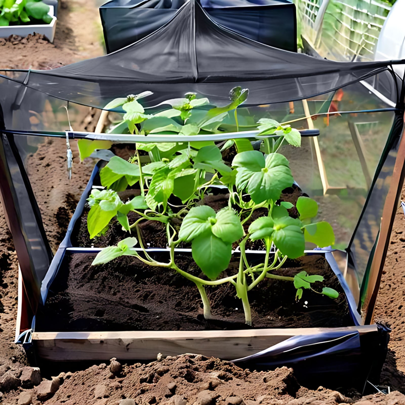 JilgTeok 3 Packs Multi Functional Mesh Netting Outdoor Garden Mosquito and Bird Barrier Foldable and Detachable Cover Suitable for Terraces Gardens Camping Plants Vegetables