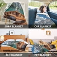 thumbnail image 2 of Yayeee Throw Blanket for Couch Soft Warm 50" x 60" Sofa Chair Bed Decoration, Lake, 2 of 7