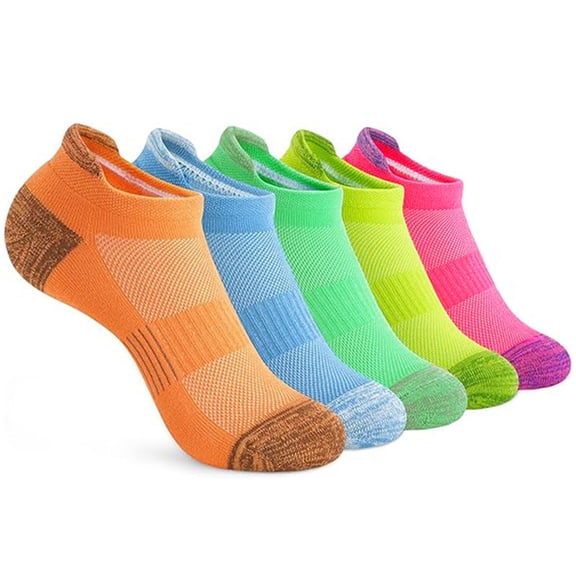 Eryueer Merino Wool Ankle Hiking Socks For Men & Women No Show Running Athletic Support Thick Cushioned Breathable Socks 6 Pairs
