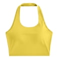 thumbnail image 5 of uvwlwu Women's Back Cutout Sports Bra Halter Neck Twisted Cropped Yoga & Workout Tank Top,L, 5 of 6