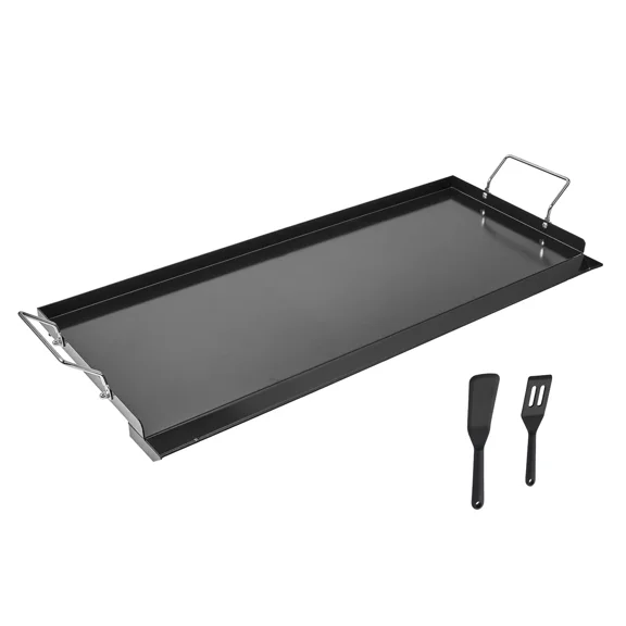 32x14 Inch Carbon Steel Flat Griddle Pan for Versatile Cooking on Any Grill or Stove-Ideal Cookware for Delicious Meals