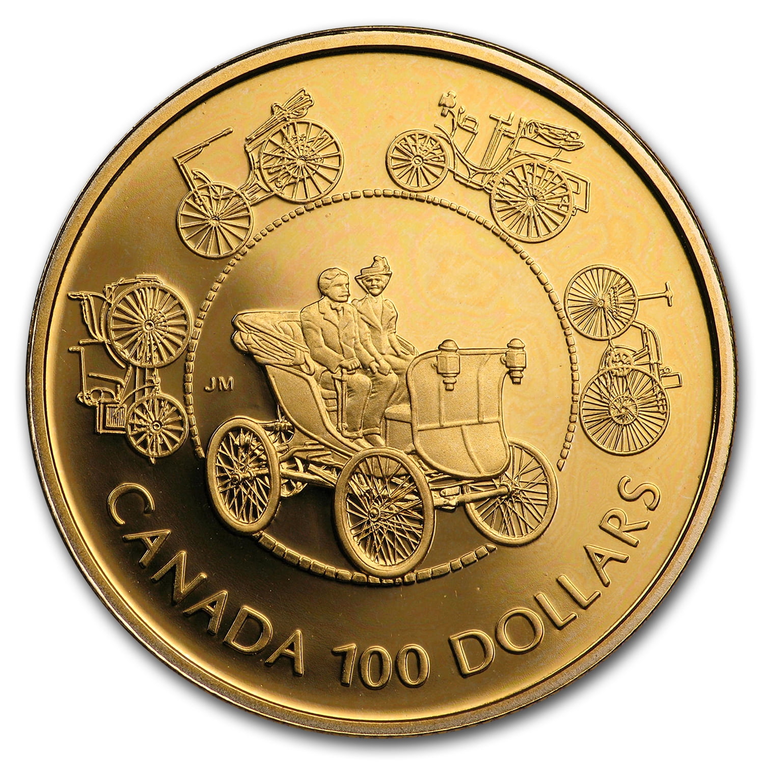 1993 Canada 1/4 oz Proof Gold 100 Horseless Carriage