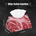 thumbnail image 5 of Zufioo Striped Meat Print Long Leather Tissue Bag, PVC Waterproof Napkin Facial Tissue Organizer Dispenser for Living Room, Office, Desk, 5 of 7