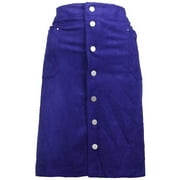 Inc International Concepts Plus Size Faux-Suede Snap-Front A-Line Skirt