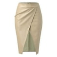 thumbnail image 1 of Vedolay Women'S Skirts Women's Lace Up High Waist Ruffled A Line Pleated Short Skirt,Beige XL, 1 of 5