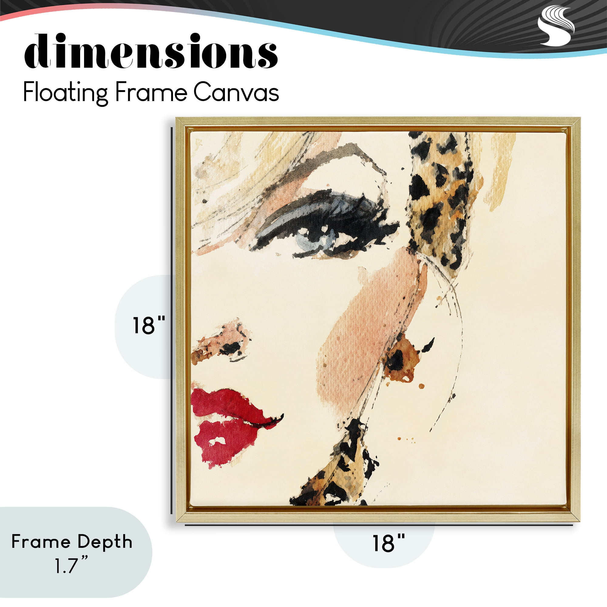 Stupell Industries Crimson Enigma Lipstick Gold Framed Floater Canvas Wall Art, design by Svetlana Aleynikova
