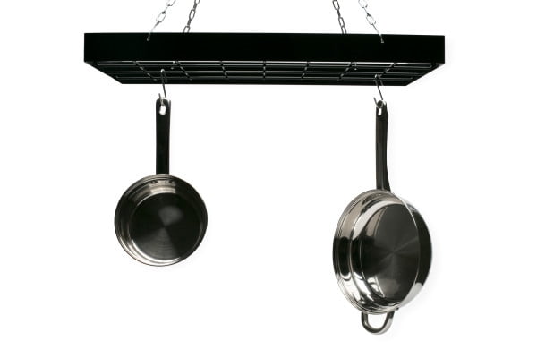 rustic ROOSTER iron oval Hanging cooking Pot Rack pan hook hold lid shelf hanger 