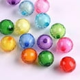 thumbnail image 2 of U8MO 50pcs Round 92 Facets Colorful Acrylic Plastic Loose Beads Lot DIY Jewelry-Light Blue-8mm, 2 of 8