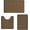 Brown, variant on General Grey Bathroom Rugs, Ultra Absorbent Non-Slip Memory Foam Bath Rugs, Washable Bedroom mats,Soft Velvet Bath Mats,Easier to Dry for Bathroom Floor Rugs