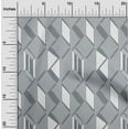 thumbnail image 1 of oneOone Silk Tabby Fabric Parallelogram & Triangle Geometric Print Fabric BTY 42 Inch Wide, 1 of 4