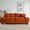 Orange + Upholstered + Foam + 2 Seat, variant on SEENYOO 84.00" Lounge Sofa, Living Room Sofas; Corduroy Sleeper Loveseat with Pillows, Upholstered Deep Seat Sofa for Multi-Space Use, Pink .