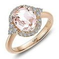 thumbnail image 3 of Lafonn Classic Sterling Silver Rose Gold Plated Morganite Ring (2.88 CTTW), 3 of 5