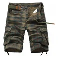 thumbnail image 1 of Bermuda Shorts Hombre Verano Casual Playa Cargo A Cuadros, 1 of 5