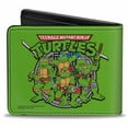 thumbnail image 2 of Nickelodeon Wallet, Bifold, Classic TMNT Turtles Battle Pose8 Manhole Cover Green Black, Vegan Leather, 2 of 5