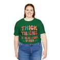 thumbnail image 5 of Thick Thighs and Christmas Vibes Groovy Women's Christmas Shirt, 5 of 10