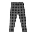 thumbnail image 4 of Htigea Pajama Pants for Girls Long Sleep Plaid Pants Soft Lounge Pj Bottoms with Pockets Gray,7-8 Years, 4 of 4