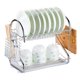 thumbnail image 1 of Estante Doble para Platos y Tazas de Acero Inoxidable y Polipropileno, Organizador de Cocina con Soporte para Tablas y Utensilios, Diseño Circular y Compacto, Incluye Accesorios, Fácil de Montar., 1 of 7