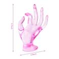 thumbnail image 2 of 2X Hand Ring Holder, Pink Aesthetic Jewelry Displays for Shows, Preppy Decor Ring Display Jewelry Stand, 2 of 7