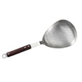 thumbnail image 4 of Espumadera de acero inoxidable, cuchara ranurada, colador de alimentos, cucharón, cuchara para freír Mango de madera de 388 cm., 4 of 9