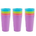 thumbnail image 3 of MODANU 12Pcs Plastic Cups, 17.5oz Unbreakable Water Cups Drinking Cup, Reusable Tumblers for Indoor Outdoor Parties, Assorted Colors, 3 of 7