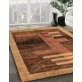 thumbnail image 3 of Ahgly Company Machine Washable Indoor Rectangle Abstract Pumpkin Orange Area Rugs, 2' x 5', 3 of 7