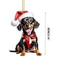 thumbnail image 2 of ZSBCMY Dachshund Christmas Ornament, Acrylic Dog Decoration, Tree Pendant for Holiday Decor, Festive Gift for Family and Friends, Versatile Christmas Tree Hanging, 2 of 6