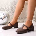 thumbnail image 4 of Chaussures Mary Jane Tauxra pour Femmes, Talon Bloc Bas avec Boucle Réglable, Chaussures Polyvalentes à Bout Rond pour le Travail, Confort Toute la Journée, 4 of 9
