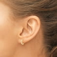thumbnail image 5 of Gold Plated Oval Cut CZ Dome Huggie Hoop Earrings for Women, 5 of 7