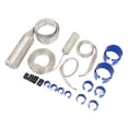 thumbnail image 1 of Radiator Hose Sleeving Kit Stainless Steel Dress Up Hose Cover Kit Universal Radiator Hose Sleeving Set Extreme Heat Resistant for Vehicle, 1 of 7