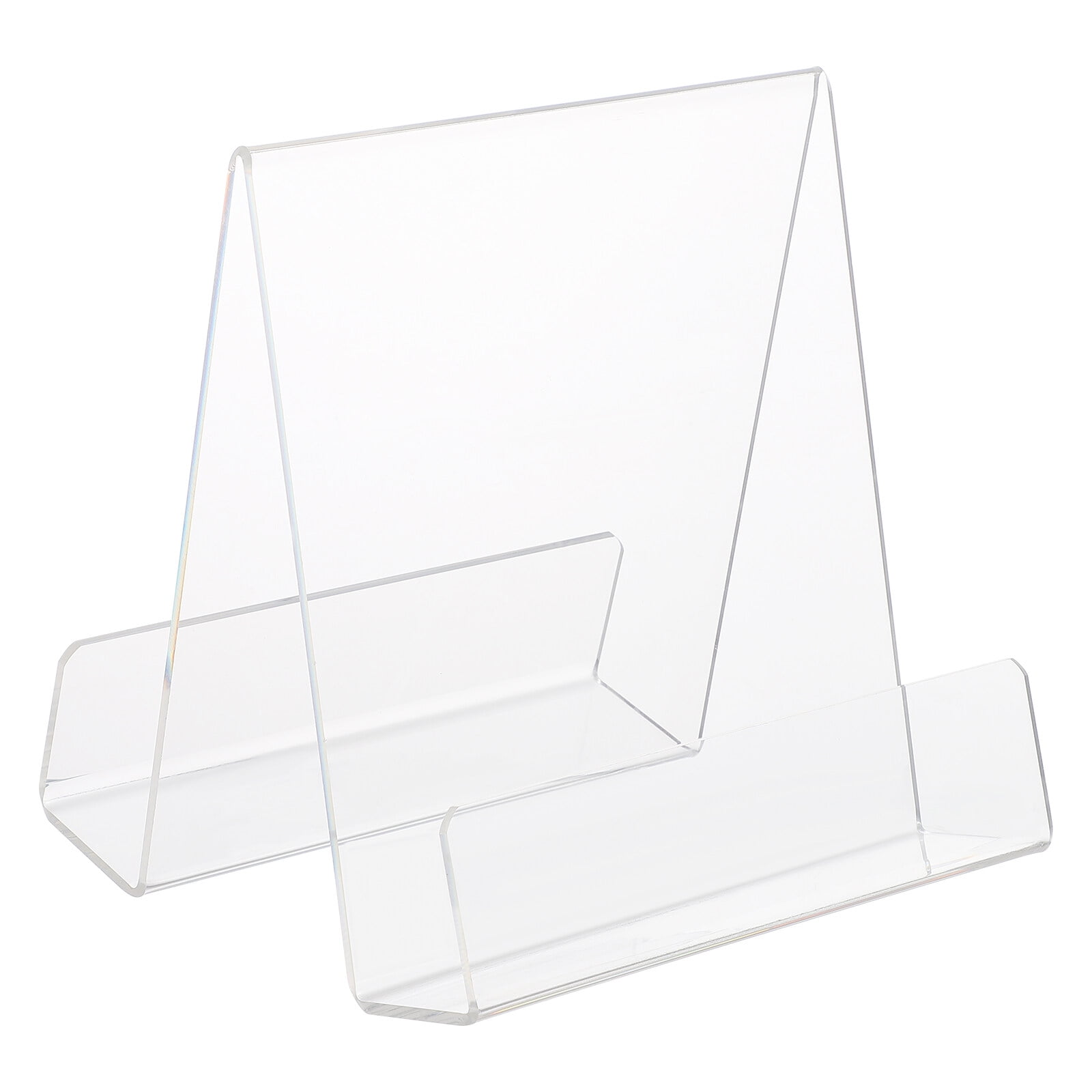 Acrylic book rack 1pc Acrylic Book Rack Practical Magazine Display Stand Doublesided Book