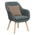 thumbnail image 6 of Convenience Concepts Take a Seat Charlotte Wingback Upholstered Accent Armchair, Slate Gray Fabric, 6 of 10