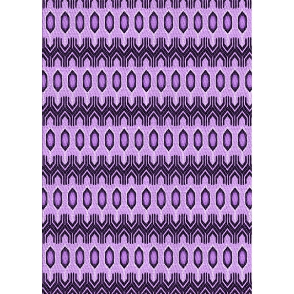 Ahgly Company Machine Washable Indoor Rectangle Transitional Violet Purple Area Rugs, 7' x 10'