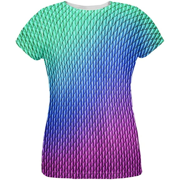 Halloween Chinese Celestial Dragon Scales Costume All Over Womens T Shirt