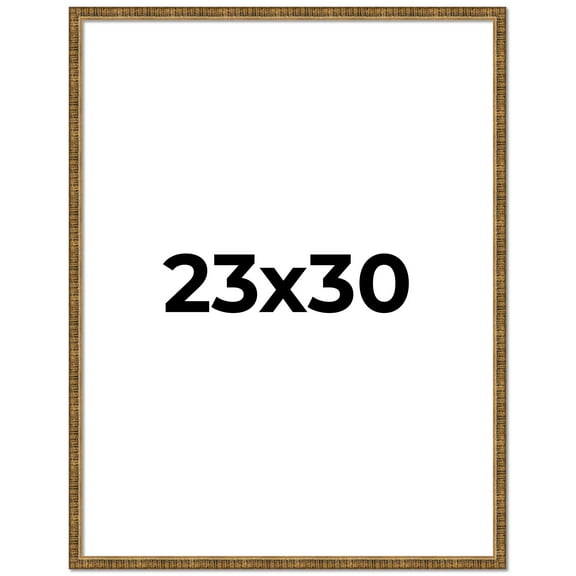 23x30 Frame Gold Picture Frame - Complete Modern Photo Frame Includes UV Acrylic Shatter Guard