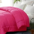 thumbnail image 6 of Exclusivo Mezcla King Comforter Set Hot Pink, 3-Piece Solid Comforter Duvet Insert with Corner Tabs, Lightweight Bedding Down Alternative Comforter for All Seasons, 6 of 7