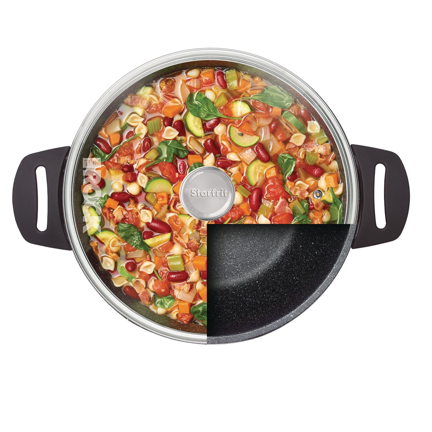 THE ROCK by Starfrit 024401-002-0001 THE ROCK by Starfrit 12-Inch x 15-Inch  1,200-Watt Extra-Large Electric Skillet with Glass Lid 