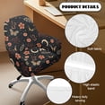 thumbnail image 5 of Whosucclay Moon Flower Butterfly Leaf Print Curved Back Chair Covers with Arms, Anti Wrinkle Elastic Office Chair Slipcovers Thick Bar Stools Covers Modern Swivel Armchair Cover Protector, 5 of 7