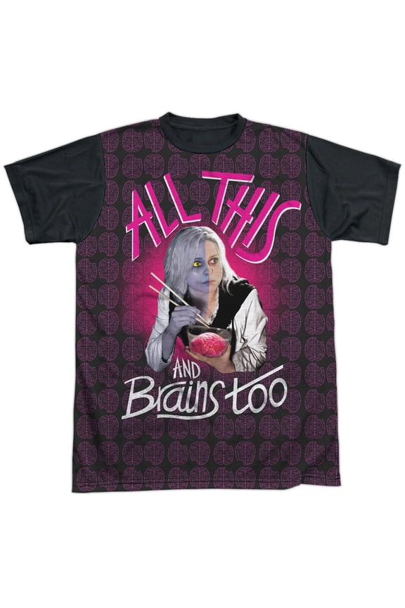 Brains Too Unisex Adult Halloween Costume Sublimated T Shirt