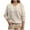 #455 White, variant on Felirenzacia Women’s knit Quarterd Zip Pullover, Faux Collar Stripped Sweashirts, Soft Winter Fall Sweater,White,L