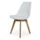 thumbnail image 1 of Silla de Comedor Moderna con Asiento Acolchado de Diseño Minimalista Tipo Eames Pedestal - Silla Ergonomica Acojinada con Estructura de Madera Ideal para Interior Blanco, 1 of 1