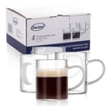 thumbnail image 1 of Bacimi Mini Tazas de Café Espresso Transparentes con Asas Blancas - Juego de 4 / 3 Oz / 90 ML - Vidrio de Borosilicato de 3 Mm - Apto para Lavavajillas y Microondas, 1 of 7