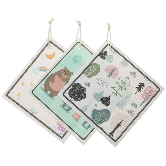 3pcs Kitchen Dish Towels Cleaning Towels Water Absorbent Dish Towels Multi-function Washcloths